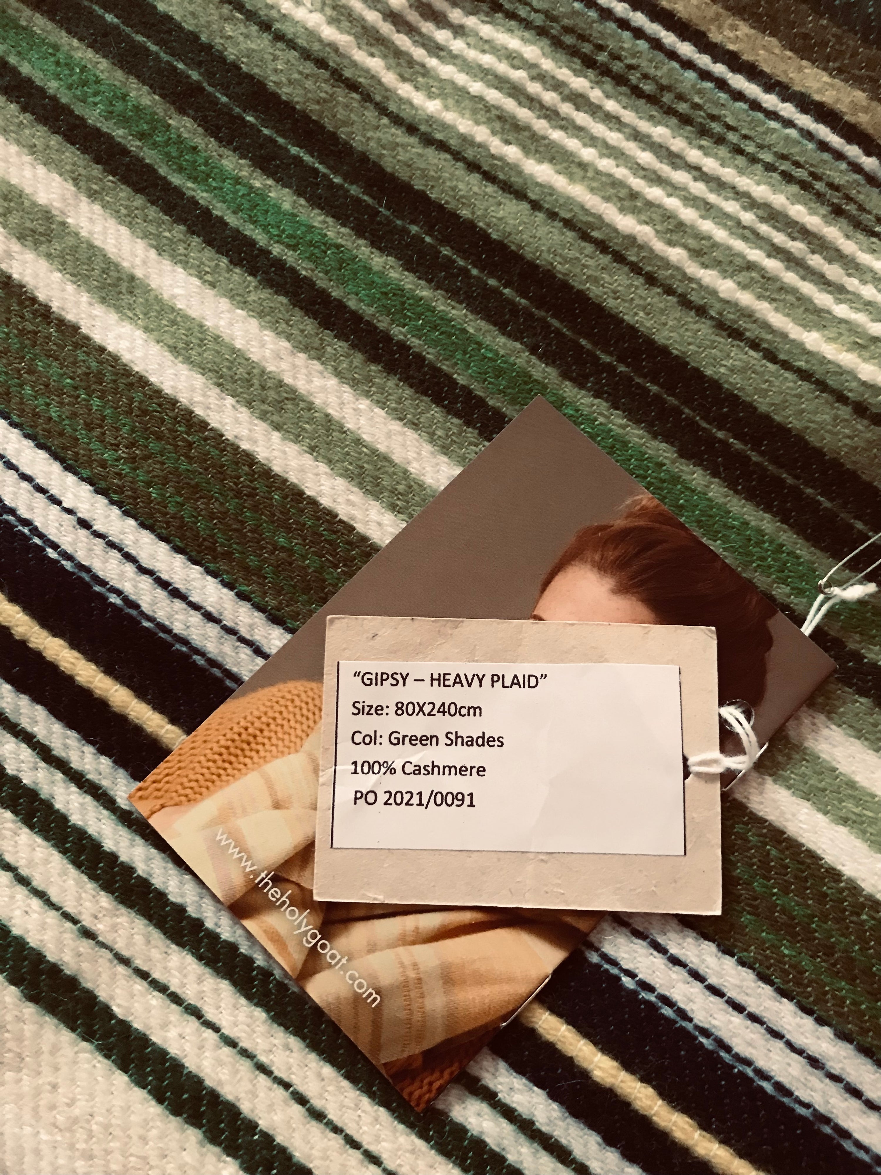 The Holy Goat | cashmere Plaid Green Shades