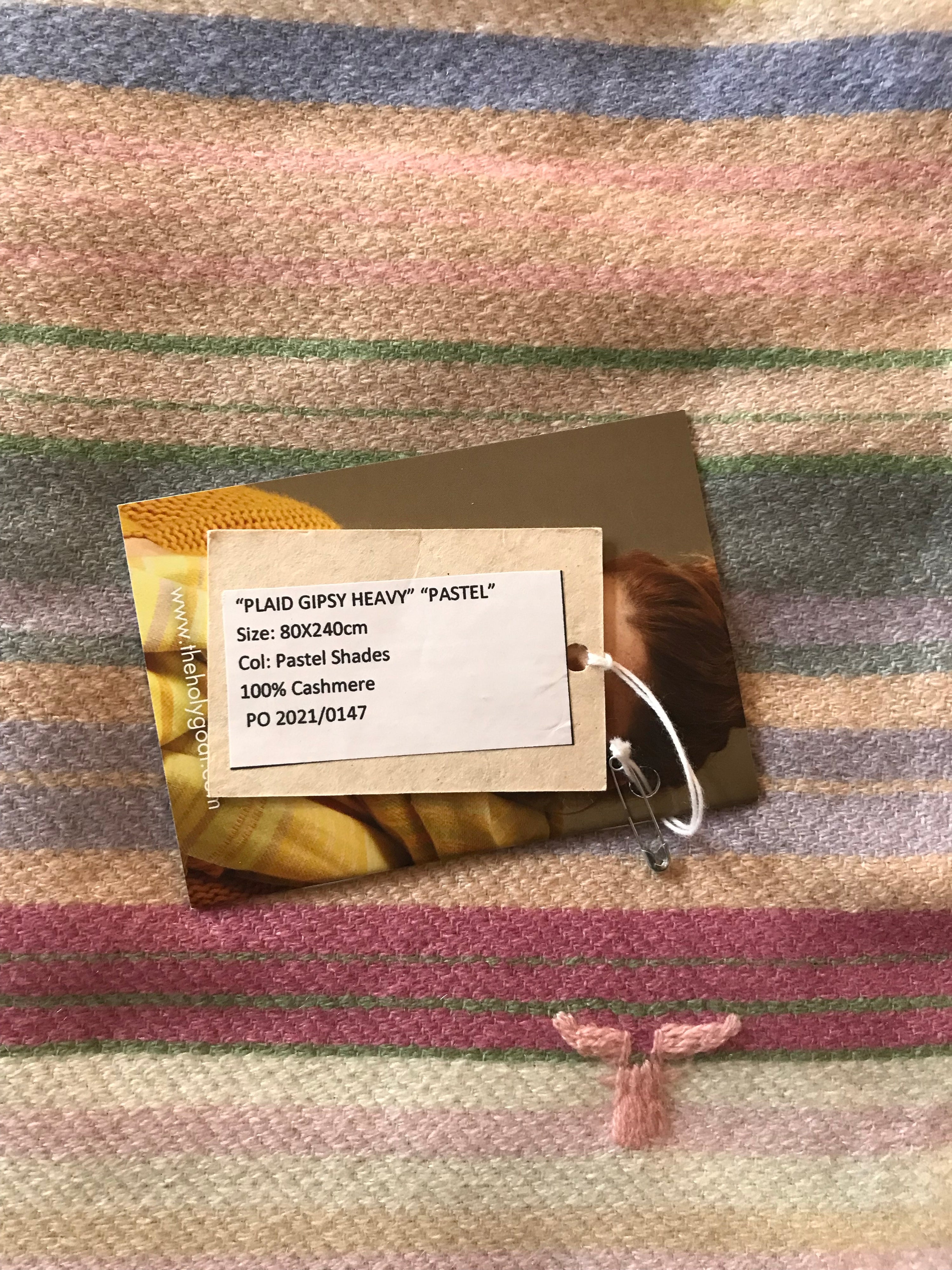 The Holy Goat Cashmere Plaid Pastel Shades