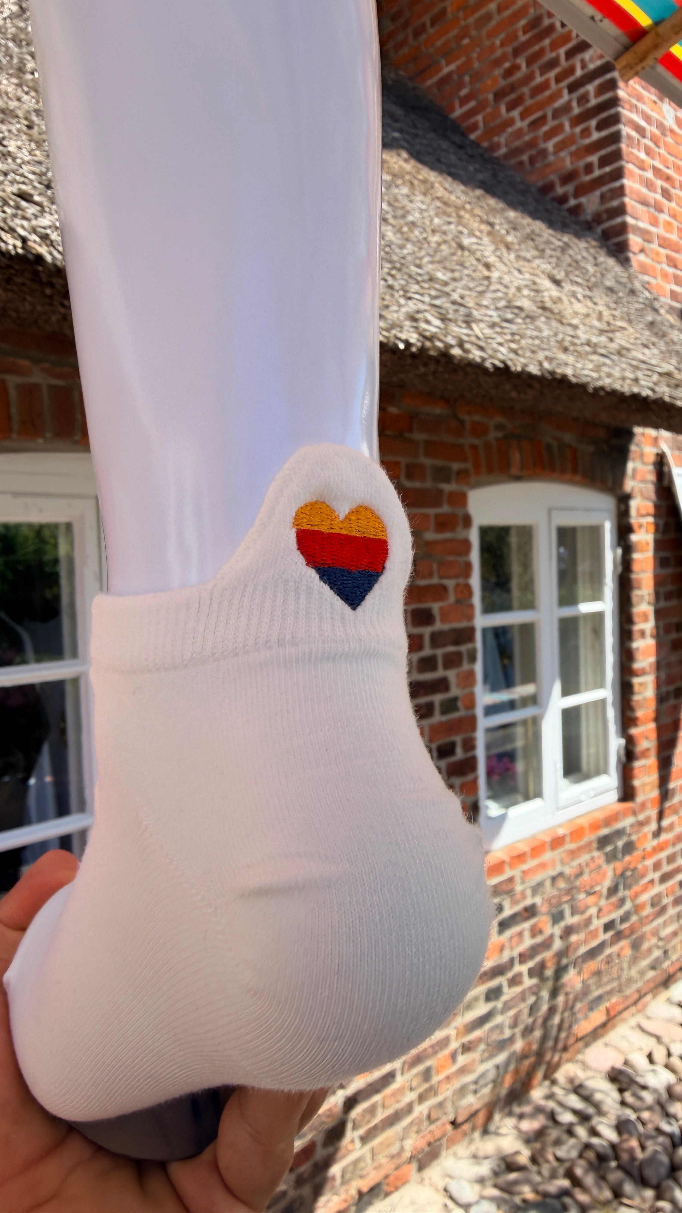 Sneaker-Socken - Friesenherz 💙 & 💛❤️💙