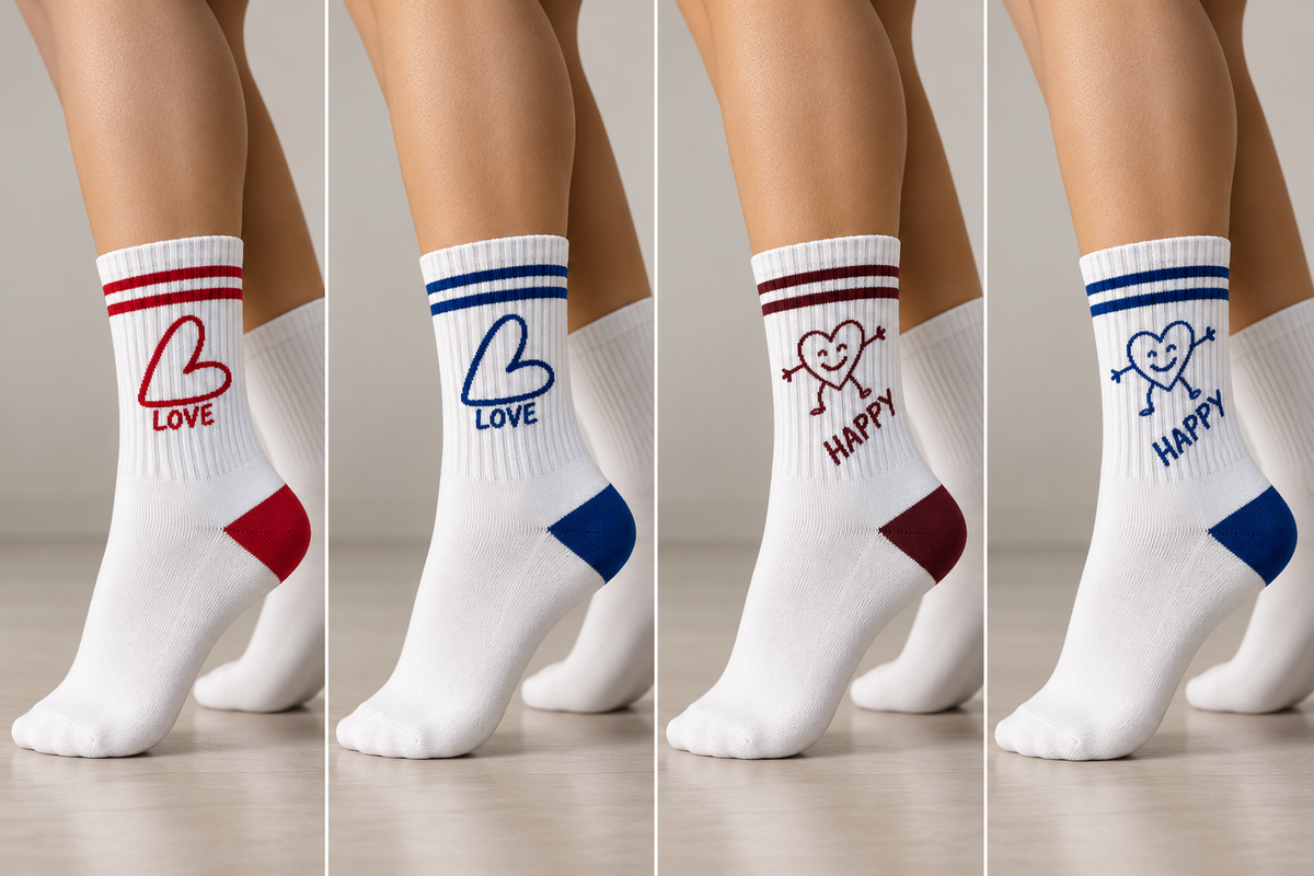 Socken - Tennissocken 😍LOVE & 🤩HAPPY