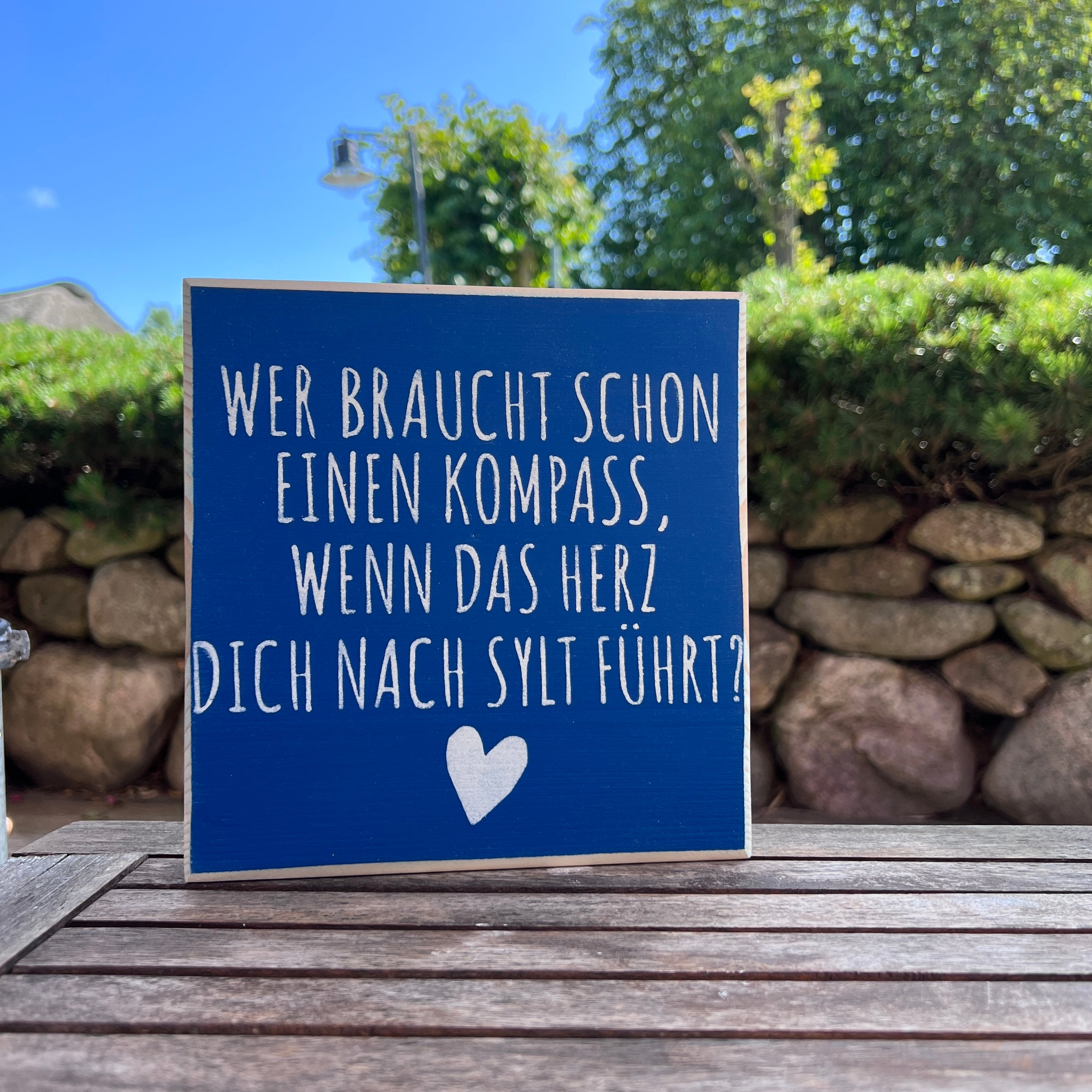 Sylt 💙 Poesie und Weisheiten auf dem Holzblock