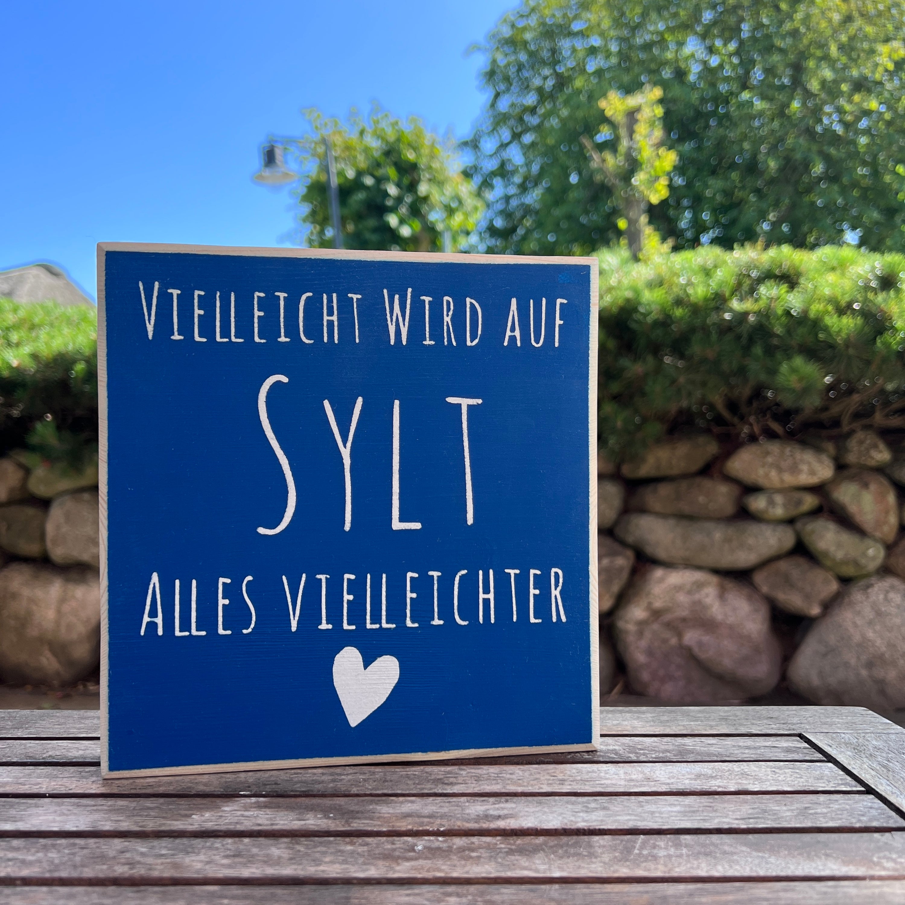 Sylt 💙 Poesie und Weisheiten auf dem Holzblock