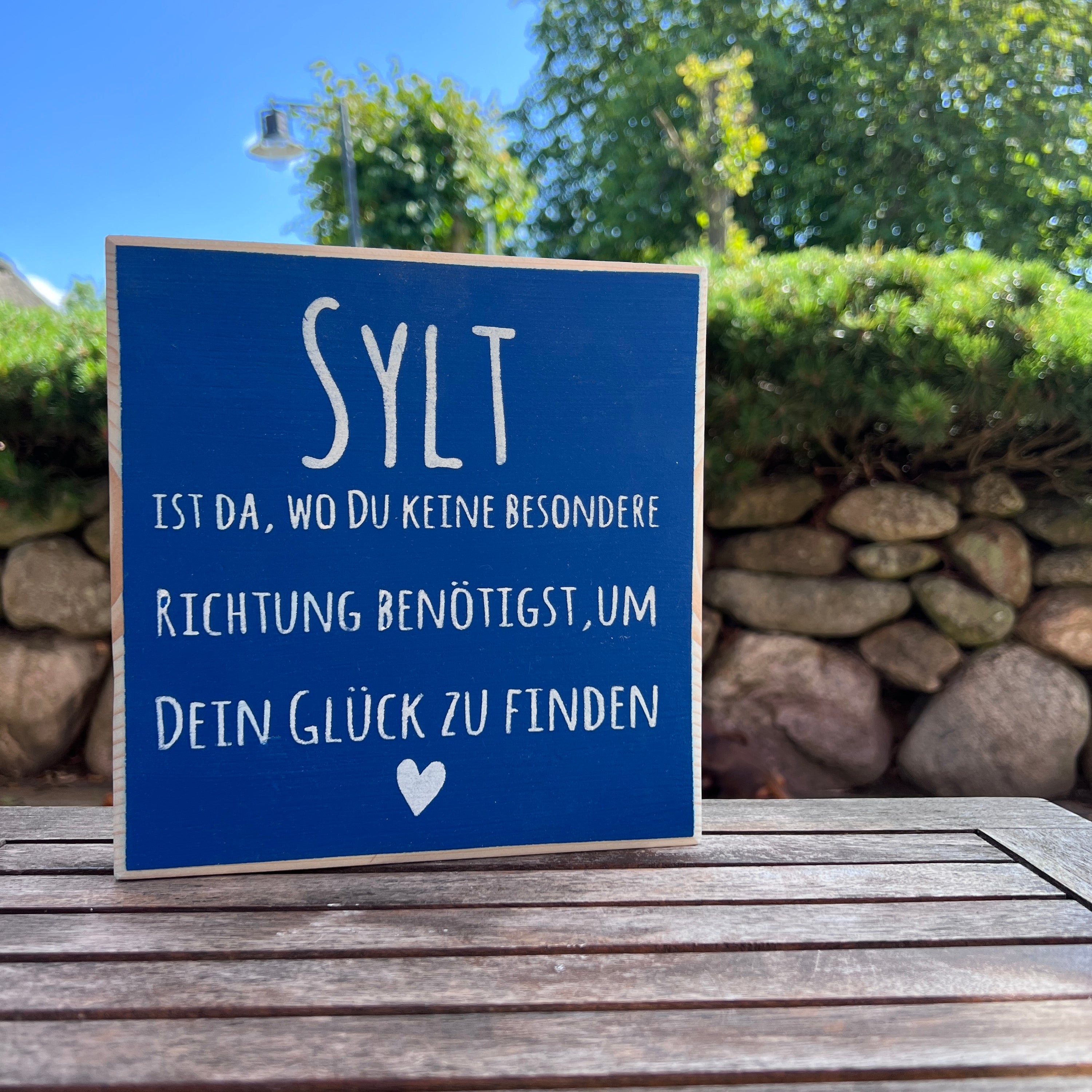 Sylt 💙 Poesie und Weisheiten auf dem Holzblock